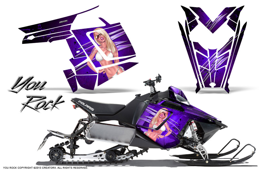 Polaris Rush Graphics Kit You Rock Purple